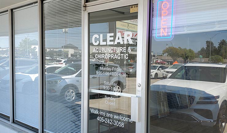 front office at Clear Acupuncture and Chiropractic in Oklahoma City