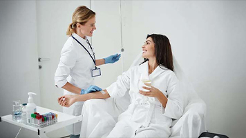 patient getting iv therapy in Oklahoma City OK