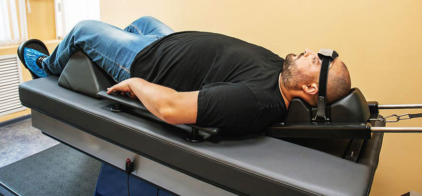 patient receiving spinal decompression in Oklahoma City
